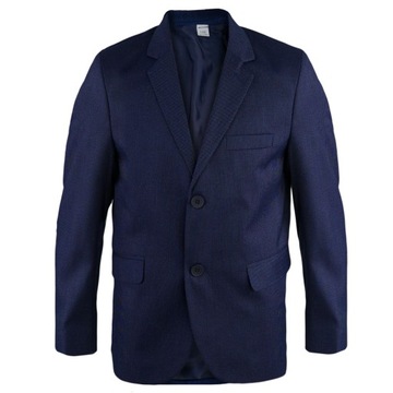 Пиджак для мальчиков на коммуне элегантный темно-синий яркий застегнутый KADA 158