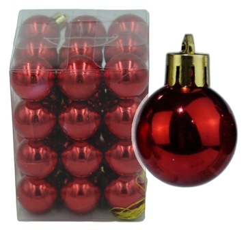Рождественские шары пластиковые рождественские украшения 2.5 cm 36pcs красный