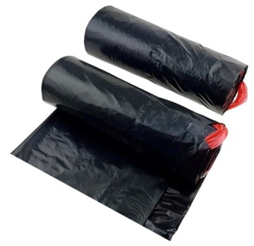 Мешки для мусора 35л черный 300шт с лентой 20 рулонов