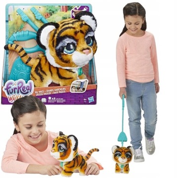 WALKALOTS FurReal великий інтерактивний ходячий тигр на повідку тигр