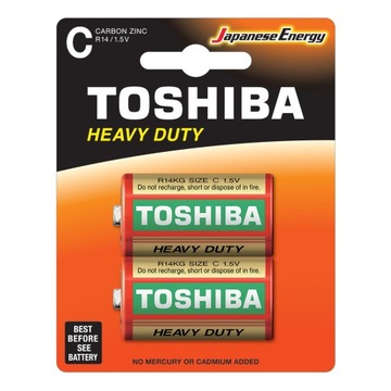 2X TOSHIBA мощный HEAVY Duty R14 C 1.5 V батареи