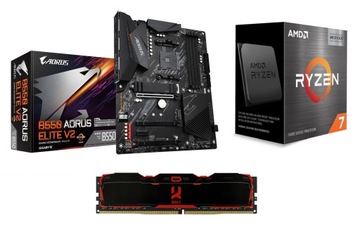 Комплект AMD Ryzen 7 5800X3D + B550 AORUS + 32G 3200