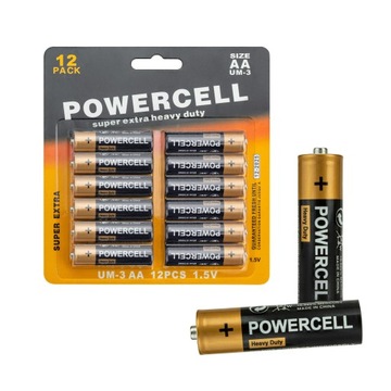 12X AA R6 POWERCELL батареи палочки батареи