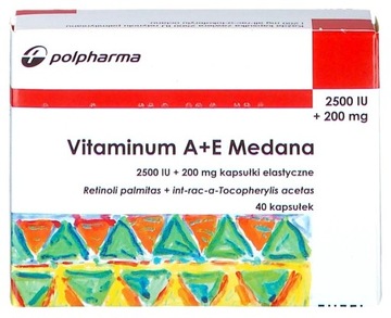 VITAMINUM A + E Medana витамин A + E 40 капсул