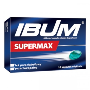 Ibum Supermax 600 mg, 10 kaps ból ibuprofen max