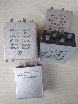 0,5 + 1 + 0,5 UF / 250V KPT - 03 з Потужність. герметичний MIFLEX