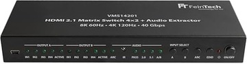FEINTECH VMS14201 HDMI 2.1 MATRIX SWITCH 4 X 2 4K 120HZ