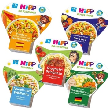 HiPP Bio блюда в чашках обеды от 1 года MIX 5X250G