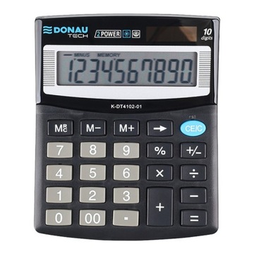 Офисный калькулятор 10 цифр 122x100x32 мм черный