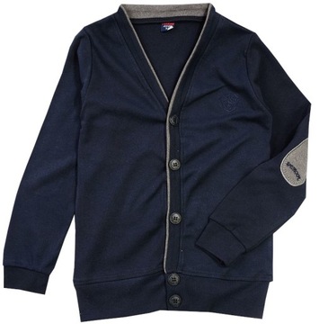 Кардиган светр кардиган для хлопчиків блейзер патчі темно-синій 11-12 l H800G