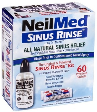 Sinus Rinse, базовый набор для полоскания, бутылка + 60 пакетиков