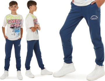 Спортивные штаны, с принтом, продукт RU-152 джинсовый