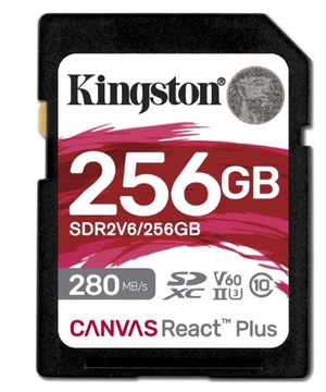 Карта пам'яті Kingston Canvas React Plus SDXC 256 ГБ Class 10 UHS-II / U3 V60