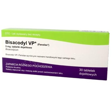 Bisacodyl VP 5 мг, запор 30 табл. Delfarma