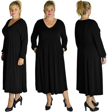 Платье макси с эластичной лентой черного цвета.52
