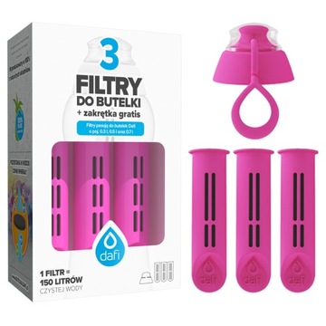 Dafi фильтры для твердых и мягких розовых бутылок x3