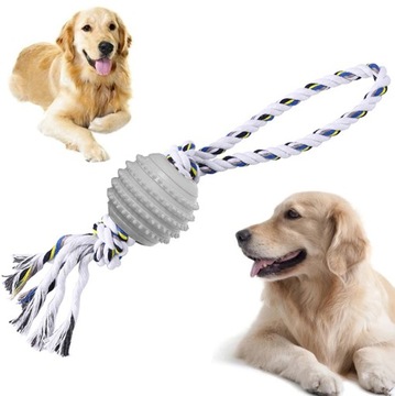 Іграшка для собак сильна куля на мотузочці ривок
