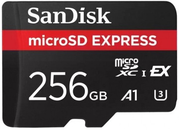 SanDisk microSDXC Express 256GB V30, U3, UHS-I, Cl.10, R650MB / s, W210MB / s