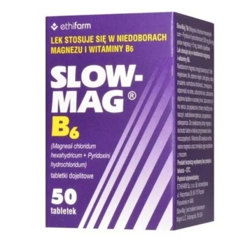 Slow-Mag B6 энтеросолюбильные таблетки 50шт. Магний Препарат