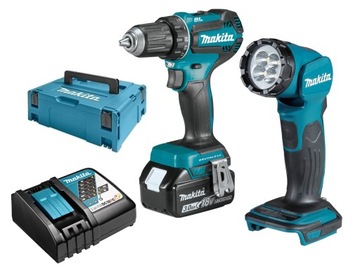 MAKITA набор 18V отвертка DDF485 + DML815 3Ah