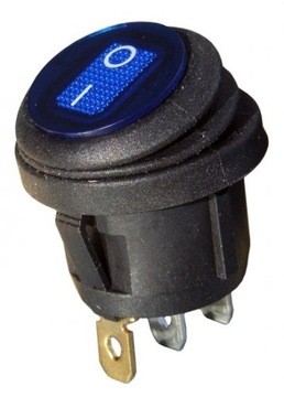 Kcd1 12V DC герметичный переключатель круглый 3 pin 2 поз. круглый синий