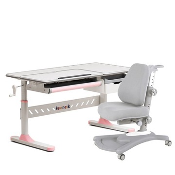 Набор стол Fiore Pink + кресло Sorridi Grey FD