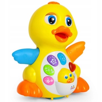 веселая утка интерактивная игрушка для детей-световые звуки привод