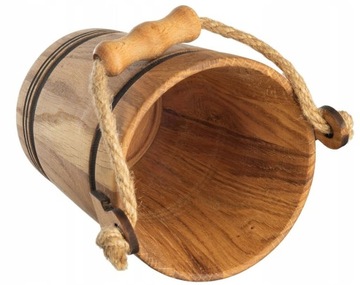 Ведро деревянное со шпагатом,