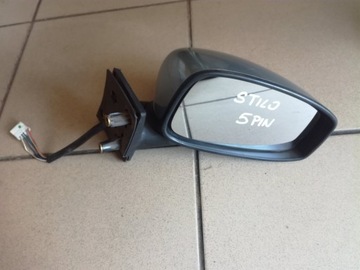 FIAT STILO 5 drz. LUSTERKO PRAWE ELEKTRYCZNE 5PIN