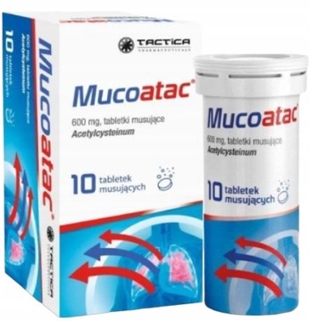 Mucoatac 600 мг кашель 10 таблеток