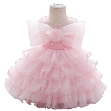 Платье для девочек праздничное платье из тюля розового цвета 104 / 110