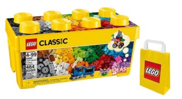 LEGO CLASSIC 10696 строительные блоки средняя коробка 484EL + сумка мега подарок XL