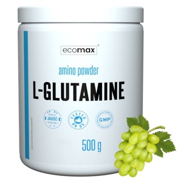 ECOMAX L-глутамін 500 г глутамін таурин аміно