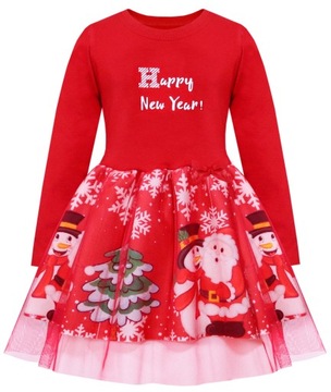 3686 Різдвяна сукня з тюлевою підкладкою r 128