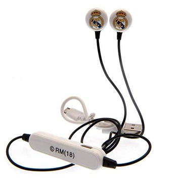 Seva Import Real Madrid Button Headphones, Adults, Унисекс, White, One Size