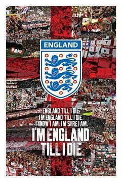 Плакат I'm England till die F. A England 61x91, 5 см