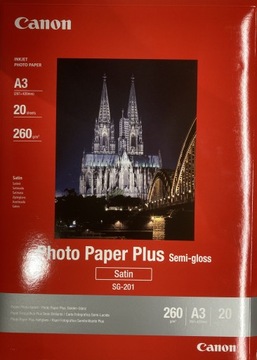 Canon SG-201 полуглянцевая фотобумага плюс A3 20 листов 1686b026