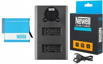 Зарядний пристрій NEWELL LCD + акумулятор для GoPro HERO 6 7 8