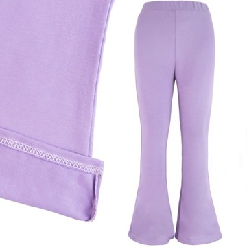 Легкі розкльошені штани-кльош легінси для дівчаток-лаванда весна літо 116