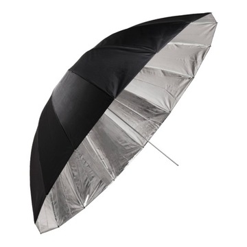 Серебряный зонт 180см глубокий зонт 16 рук