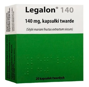 Legalon 140mg поддержка печени 20 капсул импорт