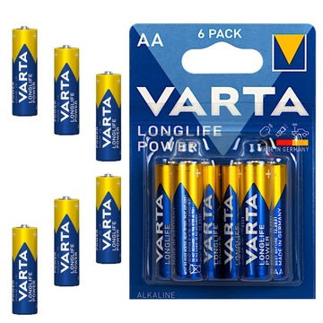 Аккумуляторы VARTA AA LR6 R6 LONGLIFE POWER 6 шт.