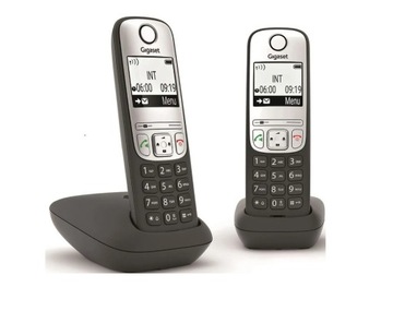 Стационарный беспроводной телефон Gigaset DECT A690 Duo черный