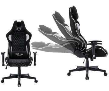 Ігрове крісло INFINI Stratos, тканина, регулювання підлокітників, масивний