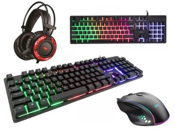 Игровой набор MS ICARUS ELITE Nemesis LED RGB клавиатура мышь наушники