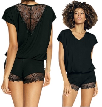 Короткая пижама TAMARA Elegant Lace* M * черный