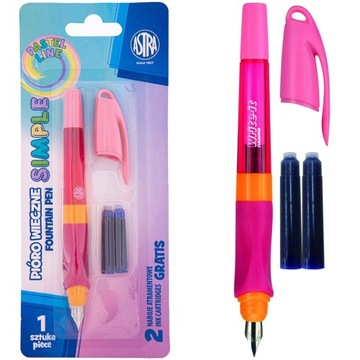 Astra Pen SIMPLE + 2 картриджа супер для обучения для 1 класса левой и правой рукой