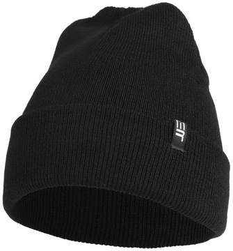 Мужская зимняя шапка классическая черная универсальная теплая MORAJ