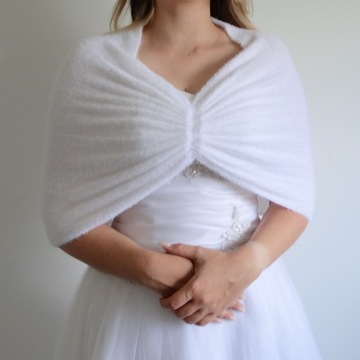 Лілія біла-весільна палантин білого кольору L / XL альпака