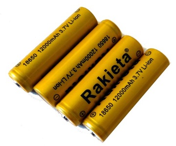 5X акумуляторна батарея 18650 12000mAh 3.7 V LI-Ion батарея